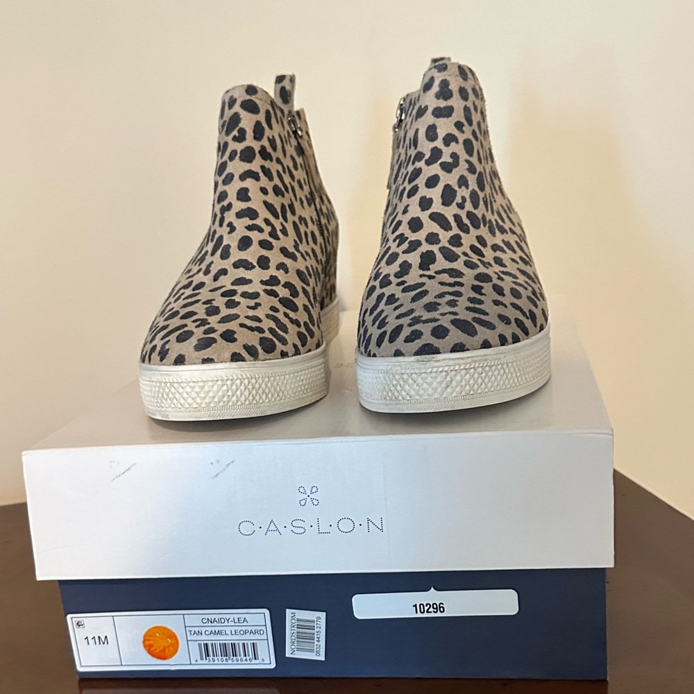 Caslon Aidy water resistant wedge sneaker with box.